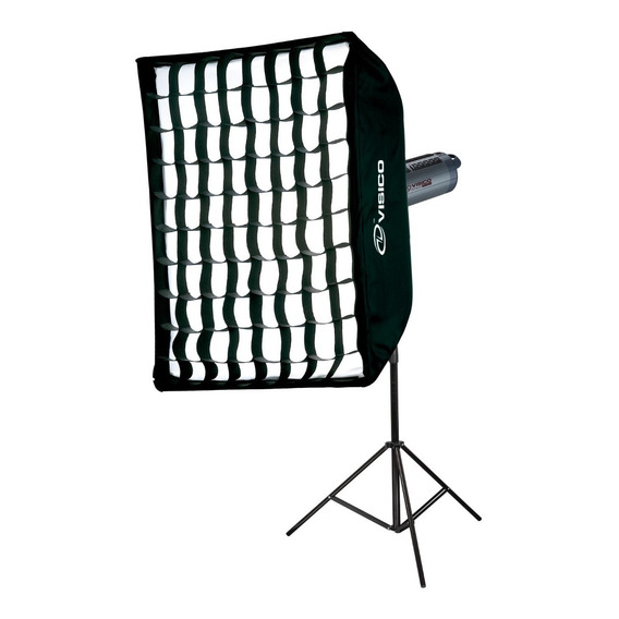 Kit Iluminador Led Luz Continua Visico 200w Softbox 70x140cm