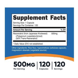 Resveratrol 500 Mg Nutricost 120 Capsulas Sabor Sin Sabor