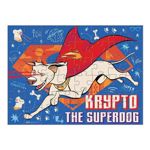Krypto The Superdog Rompecabezas Terciopelo 48 Pz Novelty