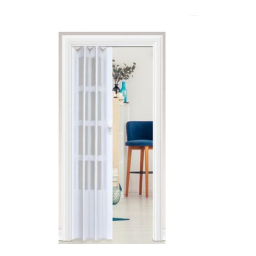 Puerta Plegable Acordeon Con Ventanillas 70x200cm Finlandia Color Blanco