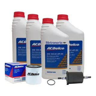 Kit Troca Óleo 5w30 E Filtros Spin 1.8 2015 2016 Acdelco