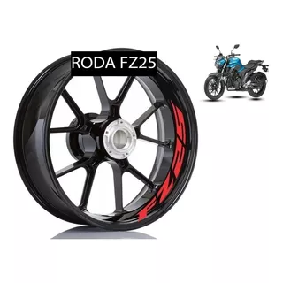 Adesivo Premium Interno Roda Yamaha Fz25 Fazer 250 Azul