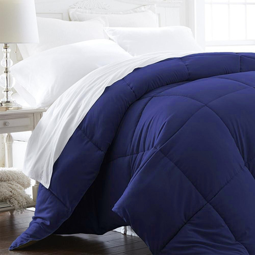 Acolchado CDI Simil Duvet queen diseño liso color azul de 240cm x 240cm