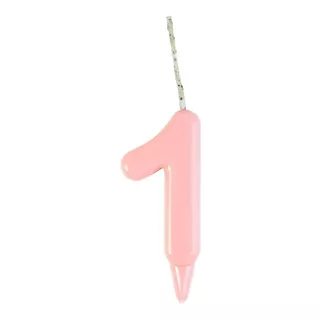 Vela Para Bolo Aniversário Número Rosa Bb Plástico Antichama
