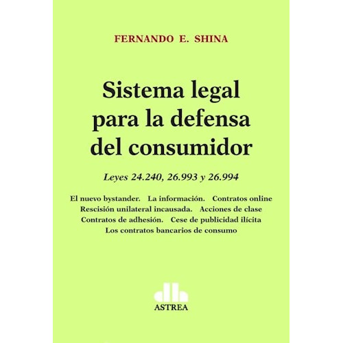 Sistema Legal Para La Defensa Del Consumidor Shina