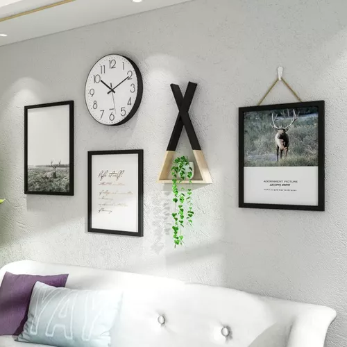 RELOJ PARED BLANCO Y GRIS 30CM.