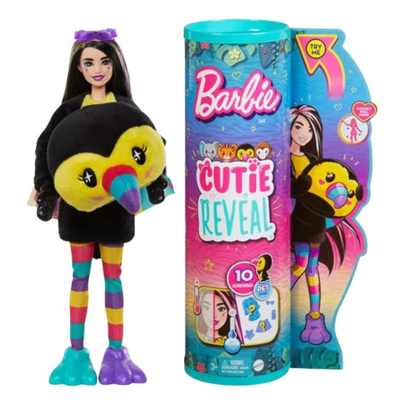 Muñeca Barbie Cutie Reveal Tucan Con Sorpresas Serie 2 