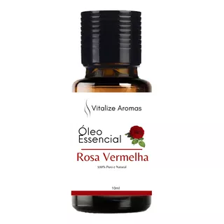 Oleo Essencial De Rosa Vermelha Puro 10ml - Vitalize Aromas