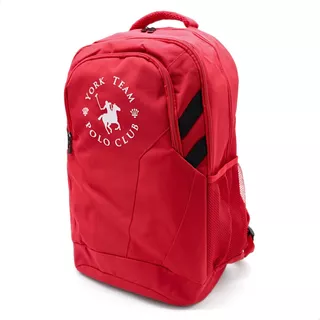 Mochila Polo Club York Team Grande Sport Compartimento Para Laptop And23 Color Rojo