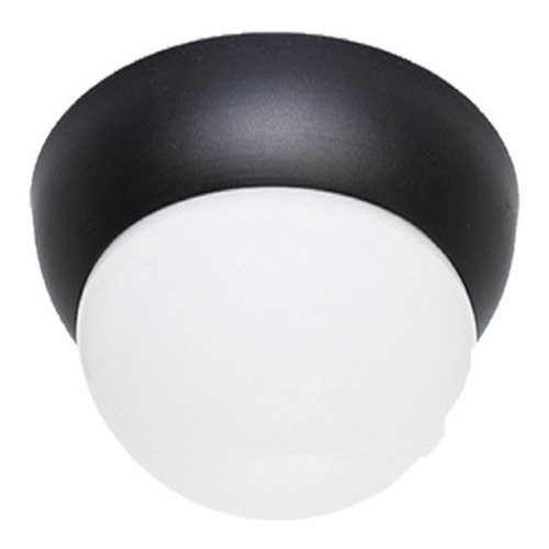 Lámpara Luminario Vídrio Opalino Acero Interior Maxxi Color Blanco/Negro