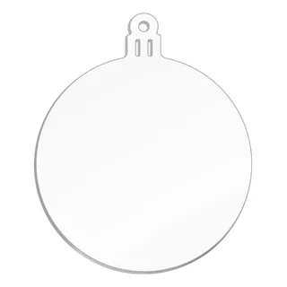 25 Esfera Acrílico Transparente Navideña 10 Por 12cm Navidad