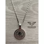Dije O Medalla De San Benito Con Cadena Protección Danagath