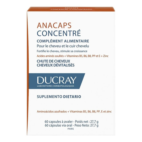 Tratamiento Capilar Ducray Anacaps Anticaida X 60 Capsulas