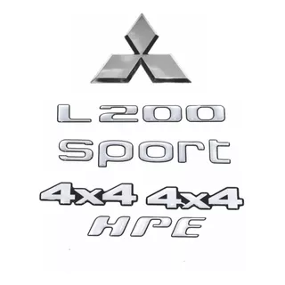 Emblema L200 Sport Hpe Com Logo Traseiro Otima Qualidade