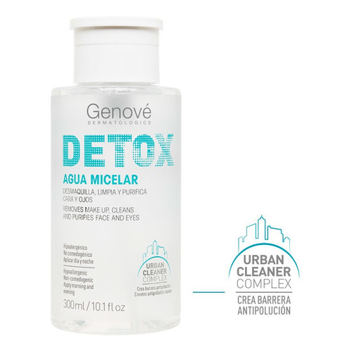 Genové Detox Agua Micelar Detoxificante, 300 Ml