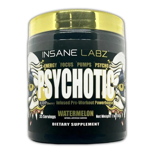 Psychotic Gold - Pre Entrenamiento - Insane Labz 35 Serv Sabor Sandía