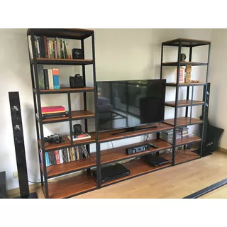 Mueble De Tv Industrial De Hierro Y Madera