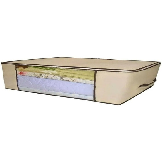 Caja Organizadora Guarda Mantas Ropa Con Cierre  80x45x15 Cm