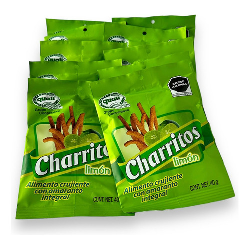 Charritos De Amaranto Limón Quali 10 Pack 40g