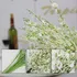 Welmatch White Artificial Orchids Faux Flowers - 10 Piezas 3