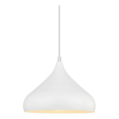 Lampara Colgante Valentin Blanco 30cm Apto Led E27 Cie