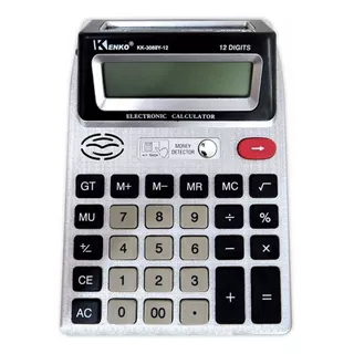 Calculadora Mesa Visor Duplo Numero Grande Lcd 12 Digitos