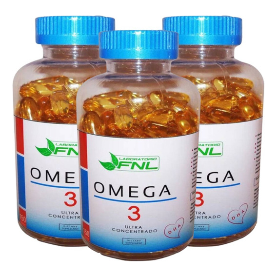 Omega 3 - 450 Cápsulas Fnl, 3 Frascos X 150caps