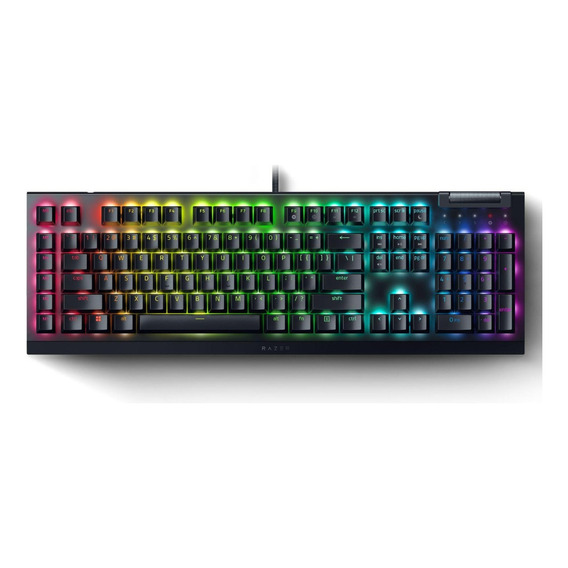 Teclado Mecánico Gamer Razer Blackwidow V4 X Rgb Green Cuot Teclado Negro Idioma Inglés Us