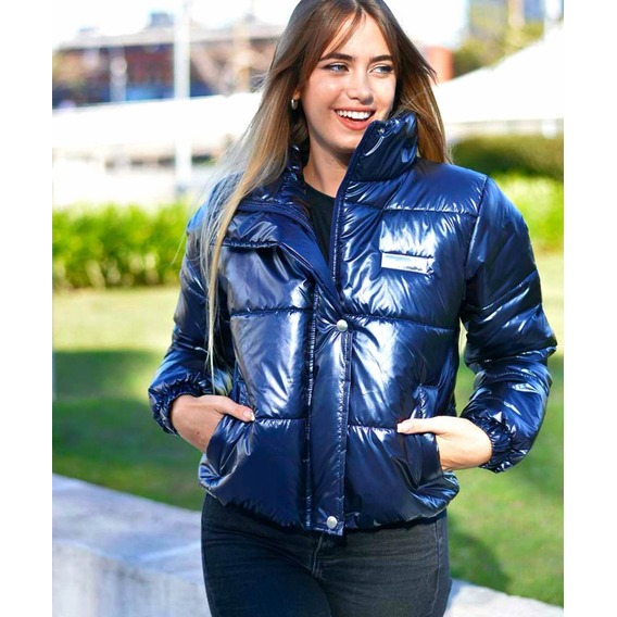 Campera Mujer Inflable Chaqueta Dama Metalizada Impermeable