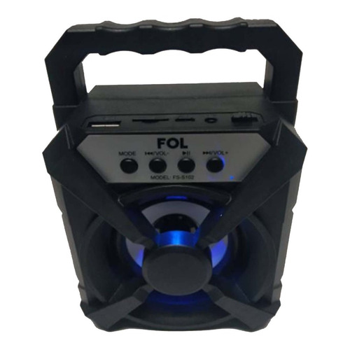 Bocina Portatil Bluetooth Recargable, Portatil Fs-s102 Color Negro