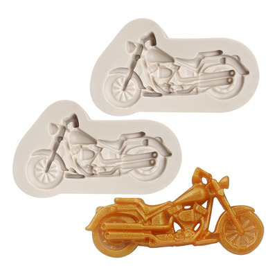 Moldes De Silicona Para Fondant De Motocicleta, Paquete De 2