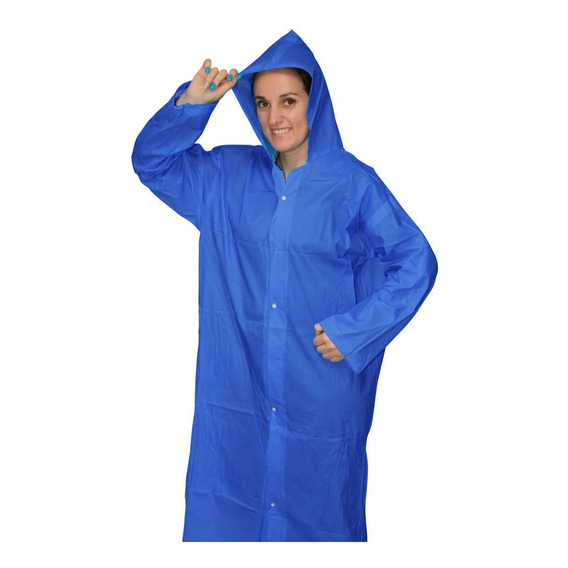 Poncho Pilot Capa De Lluvia Impermeable Pvc Forrado