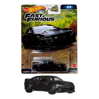 Hot Wheels Dodge Charger Srt Hellcat Rapido Y Furioso Color Negro