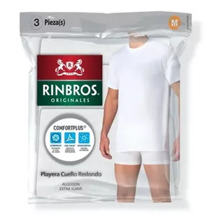 Rinbros Playera Cuello Redondo Caballero 3 Pack Mod 3024