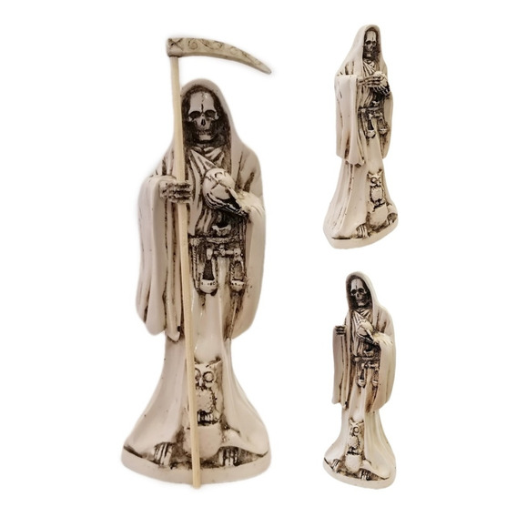 Escultura En Resina De La Santa Muerte Preparada 30cm 