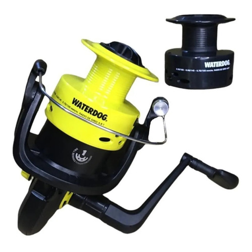 Reel Frontal Spinning Waterdog Yelbi 6001 Pejerrey Variada Color Amarillo