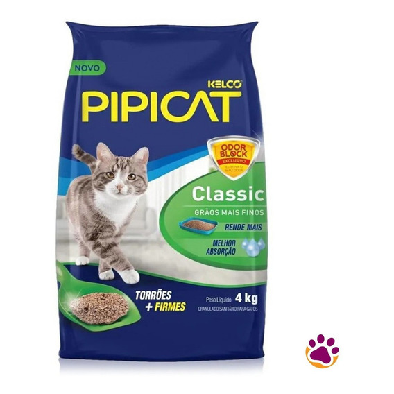Paquete de arena sanitaria Classic Pipicat para gatos, 4 kg