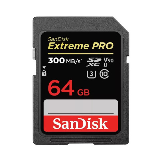 Tarjeta De Memoria Sandisk Extreme Pro 64gb V90 Ii 300mb/s