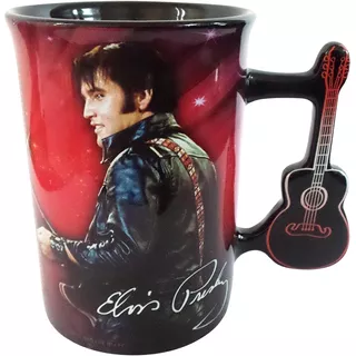 Taza Elvis Presley Mango En Forma De Guitarra Coleccionable