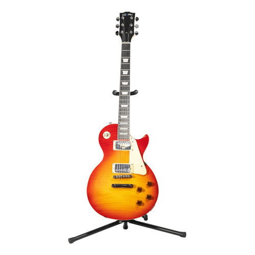 Guitarra Eléctrica Logan Tipo Les Paul Tiger A Meses S/int. Color Cereza Material Del Diapasón Laurel Orientación De La Mano Diestro