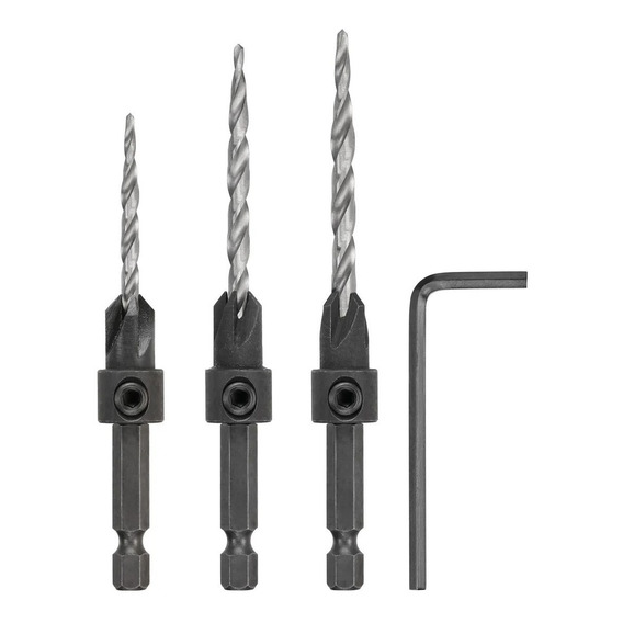 Set 3 Brocas Avellanadoras #6-#8-#10 Dewalt Dw2535