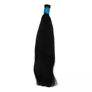 Cabelo Humano Liso Natural 55cm - 100 Gramas Imediato Cor Castanho