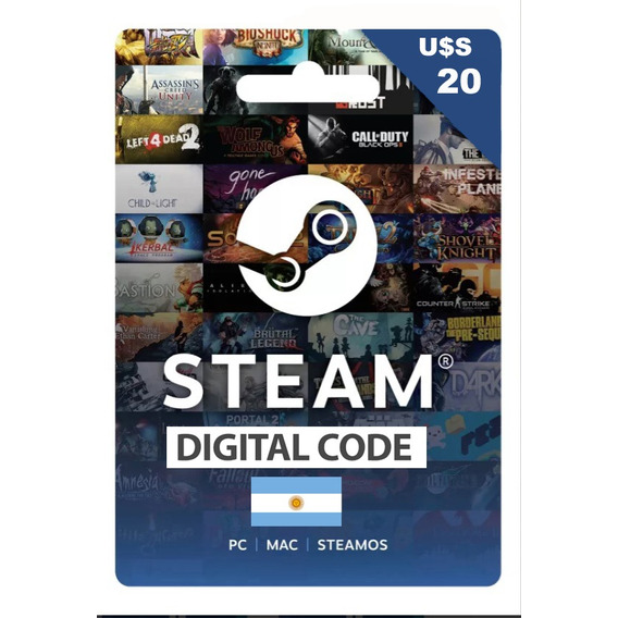 Saldo Steam - 20 Dólares - Cartera Steam Wallet Argentina