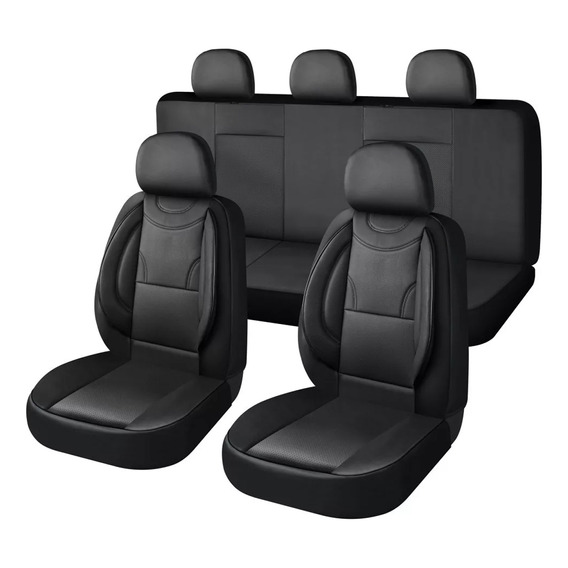 Funda Cubre Asiento Ecocuero Universal Kit 11 Pzs