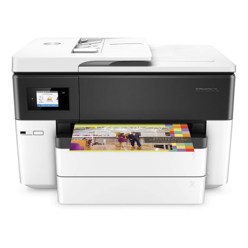 Impresora a color multifunción HP OfficeJet Pro 7740 con wifi blanca y negra 100V/240V