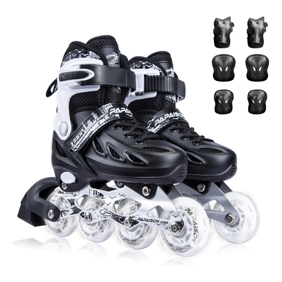 Patines Profesionales Adultos Ajustable+equipo De Protección