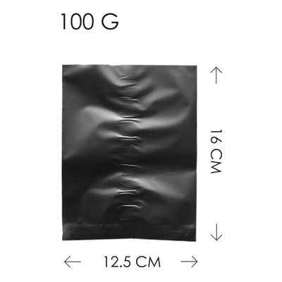 Bolsas Metalizadas O Aluminizadas Negras 100 G Para Café 