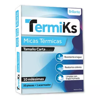 Mica Termica Tamaño Carta 10ml Termiks 50 Pzas + Acarreador