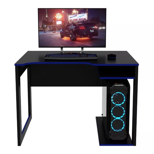 Escritorio Mesa Gamer Para PC Computadora En Forma De L Moderno Negro 51