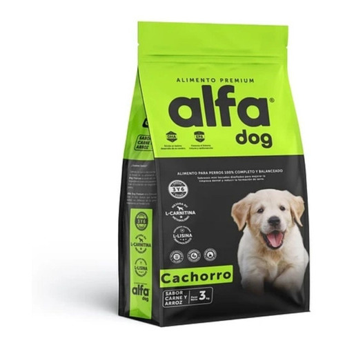 Alimento Alfa Dog Cachorro 3kg Premium Mascotas Perro 